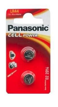 Panasonic LR-44EL Batteria monouso Alcalino (1x2 LR 44 - LR-44EL Single-use battery - Alkaline 1.5 V 2 pcs 120 mAh Metallic - W