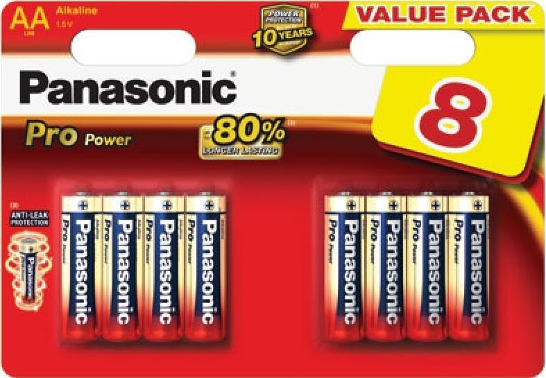 Panasonic Alkaline Pro Power LR6PPG - Batteria 8 x tipo AA - Alcalina