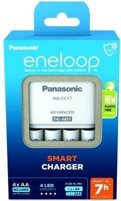 Panasonic Advanced BQ-CC17 4x caricabatterie con presa AA eneloop NiMH Micro (AAA) Mignon (AA) (52017E40)