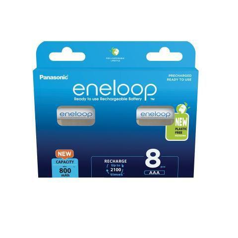 Batteria Panasonic micro AAA HR03 1.2V/800mAh - eneloop blister (confezione da 8)
