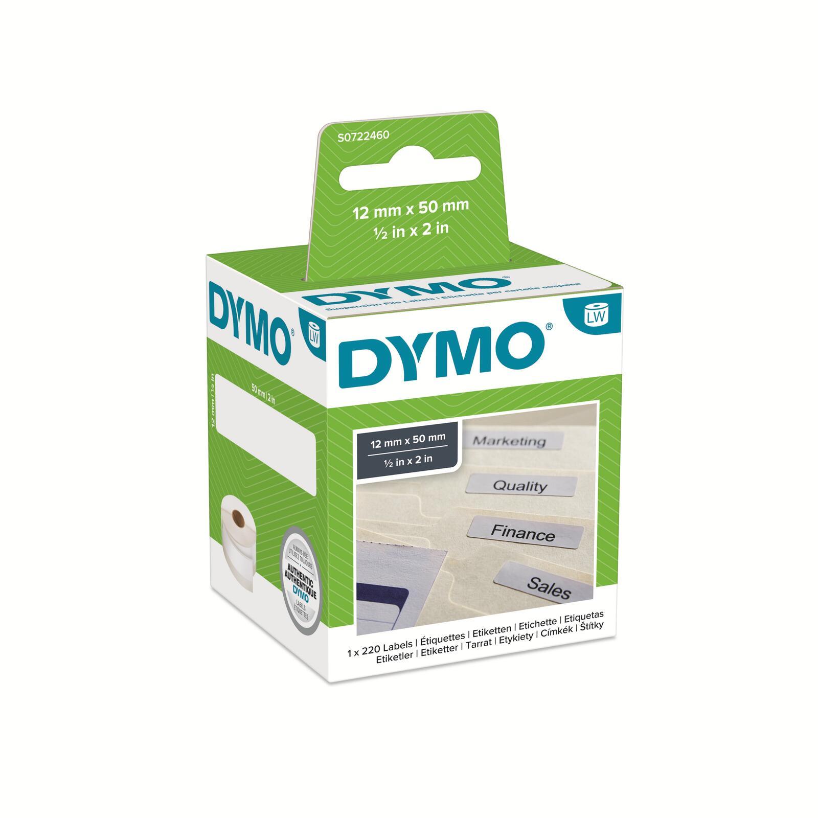 ORIGINAL DYMO Etichette Bianco S0722460 99017 etichette bianche, 50x12mm, 1x220 pezzi