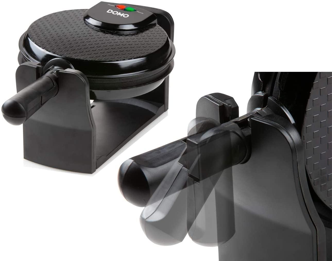 DOMO DO9223W Rivestimento antiaderente per waffle indicatore luminoso nero 1000 W (DO9223W)