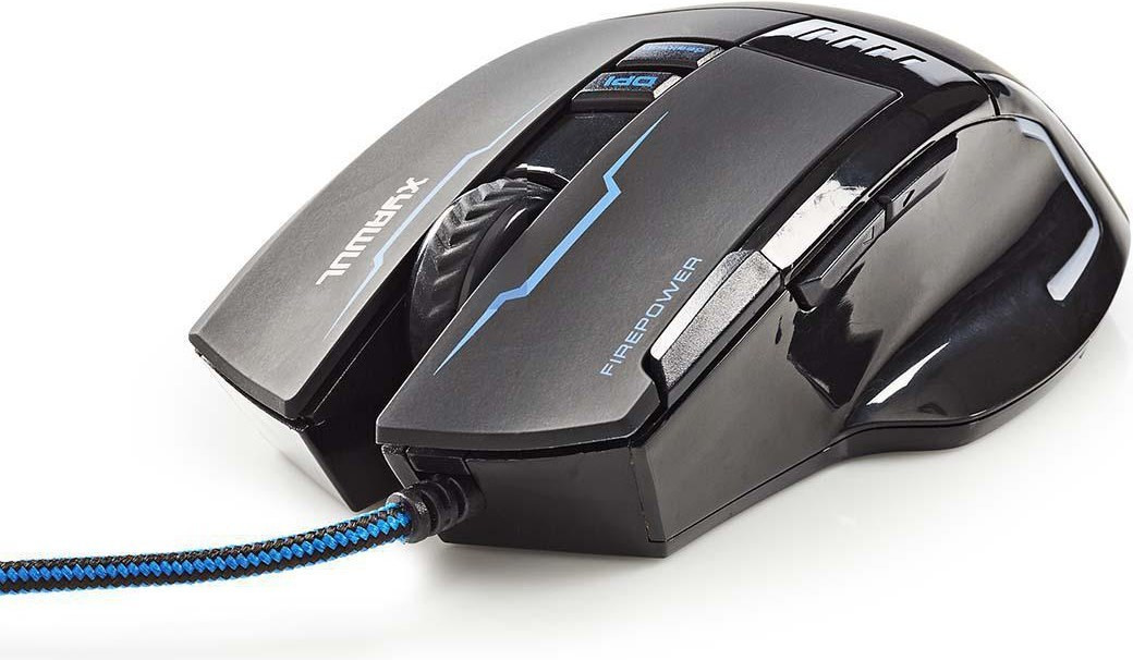 Nedis GMWD300BK mouse Mano destra Ottico 4000 DPI (Nedis Gaming Mouse, 4000 DPI, 1.5m - Black)