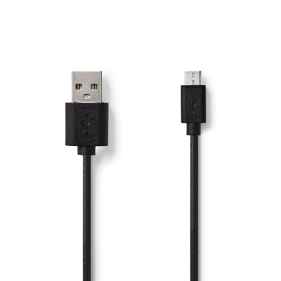 Cavo USB 2.0 da 2m - spina nera tipo A - microspina tipo B