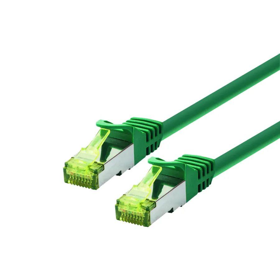 PATCH CABLE SFTP/AWG26/LSOH - 0.5M - CAT6A 500Mhz - GREEN - Warranty 24M