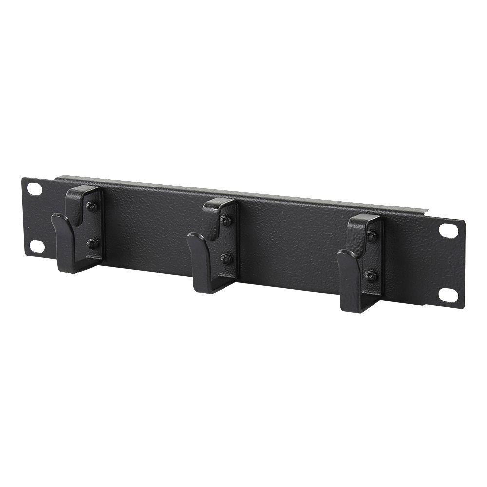 LOGON RA10110BL porta accessori Pannello di gestione del cavo (1U 10 CABLE MANAGEMENT - PANEL 3 pcs. HOOK BLACK - Warranty 60M)