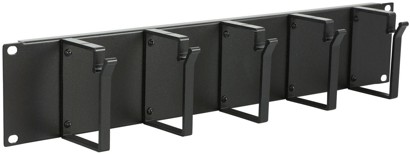 LOGON RAO105BL porta accessori Pannello di gestione del cavo (2U 19 CABLE ORGANIZER PANEL - 5 HOOK BLACK - Warranty 60M)