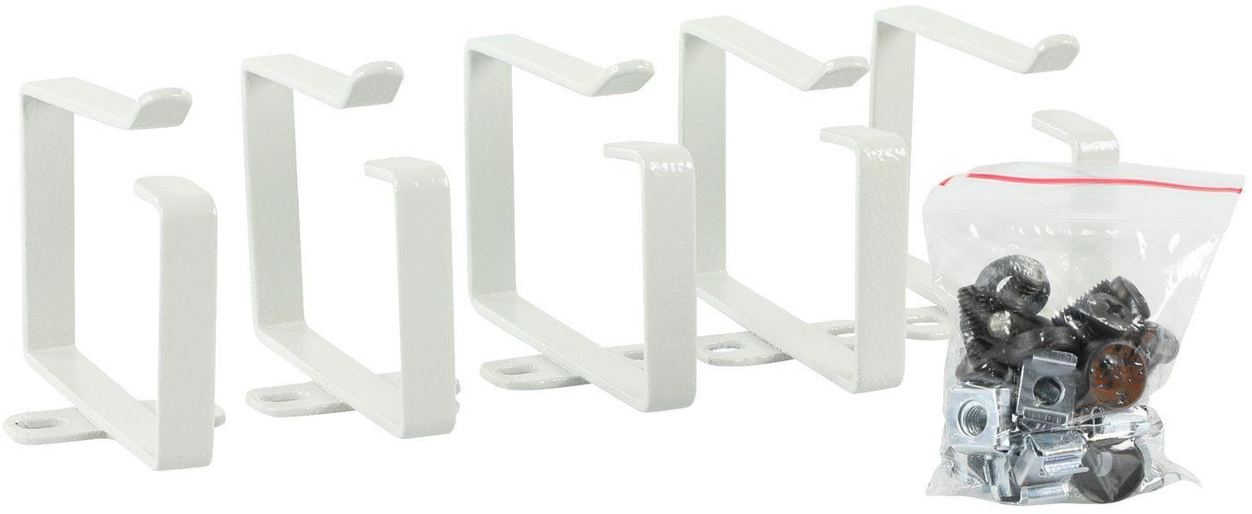 LOGON RAO125WH porta accessori Anello a D per cavo (CABLE ORGANIZER HOOK SET - ALUMINUM 88x60mm 5 PCS - Warranty 60M)