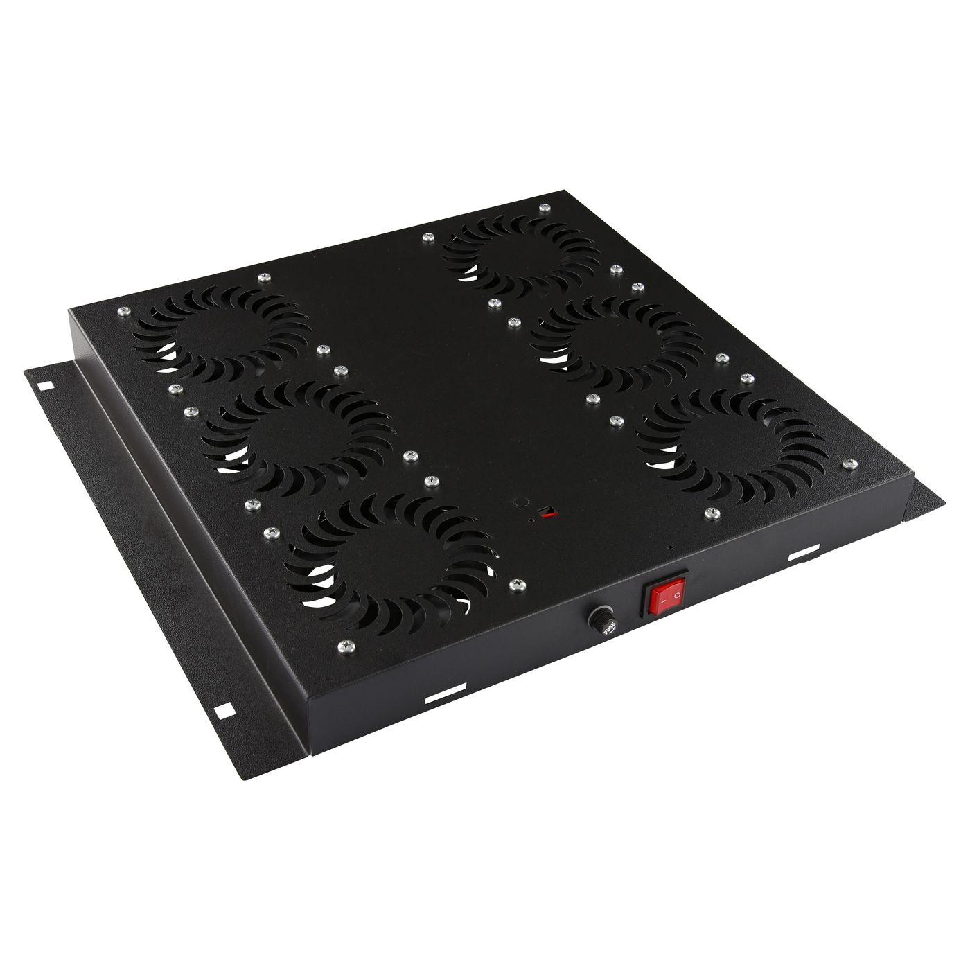 LOGON RAF125BL porta accessori Pannello per ventola (6 FANS ANALOG THERMOSTAT - CONTROLLED FAN MODULE BLACK - Warranty 24M)