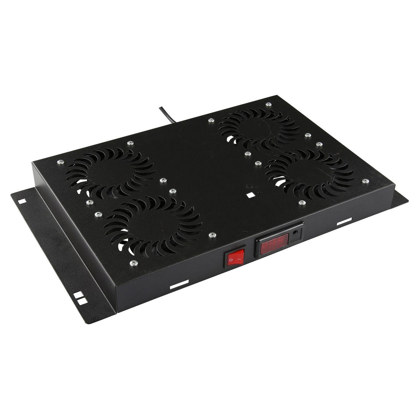 LOGON RAF210BL porta accessori Pannello per ventola (4 FANS DIGITAL THERMOSTAT - CONTROLLED FAN MODULE BLACK - Warranty 24M)