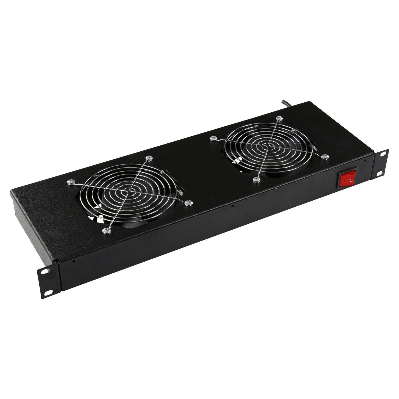 LOGON RAF310BL porta accessori Pannello per ventola (2 FANS ANALOG THERMOSTAT - RACK MOUNT FAN MODULE 1U - Warranty 24M)