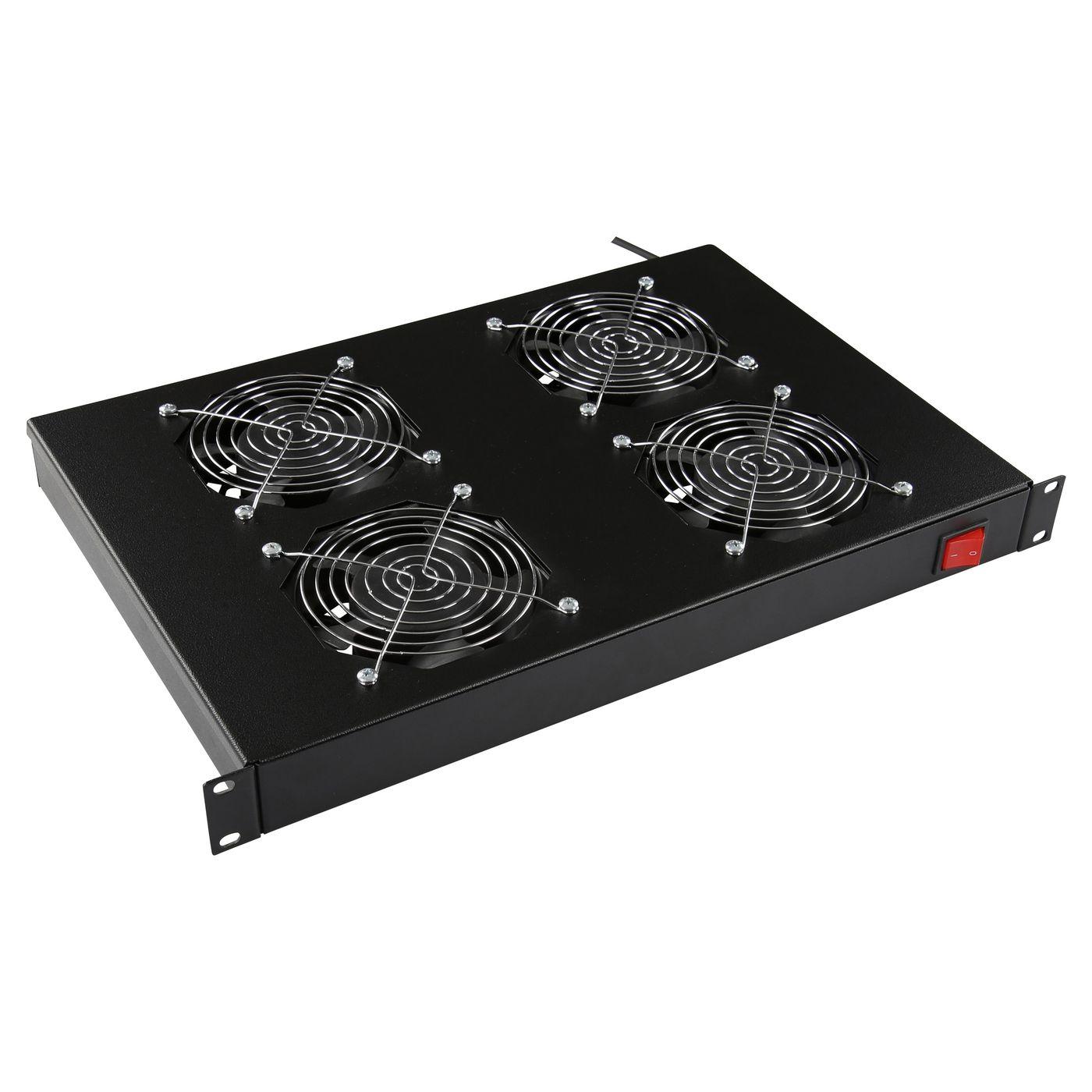 Lanview RAF315BL porta accessori (4 FANS, ANALOG THERMOSTAT - RACK MOUNT FAN MODULE 1U - Warranty: 24M)