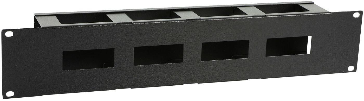 LOGON RAO415BL porta accessori Pannello di gestione del cavo (2U 19 S TYPE CABLE - MANAGEMENT PANEL WITH COVER - BLACK - Warran