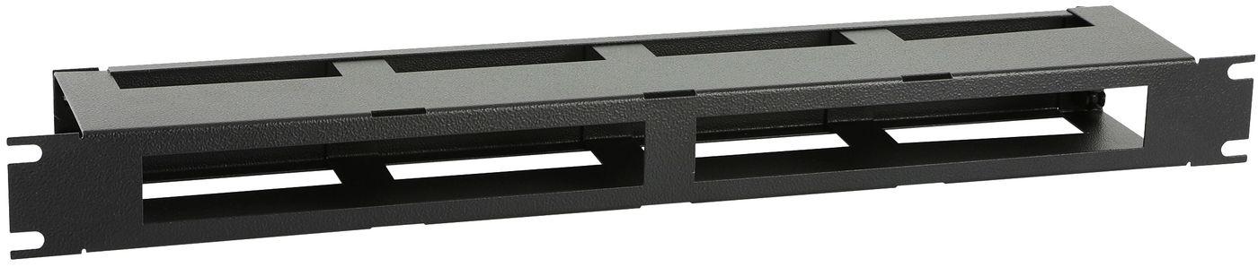 LOGON RAO420BL porta accessori Pannello di gestione del cavo (1U 19 R TYPE CABLE - MANAGEMENT PANEL WITH COVER - BLACK - Warran