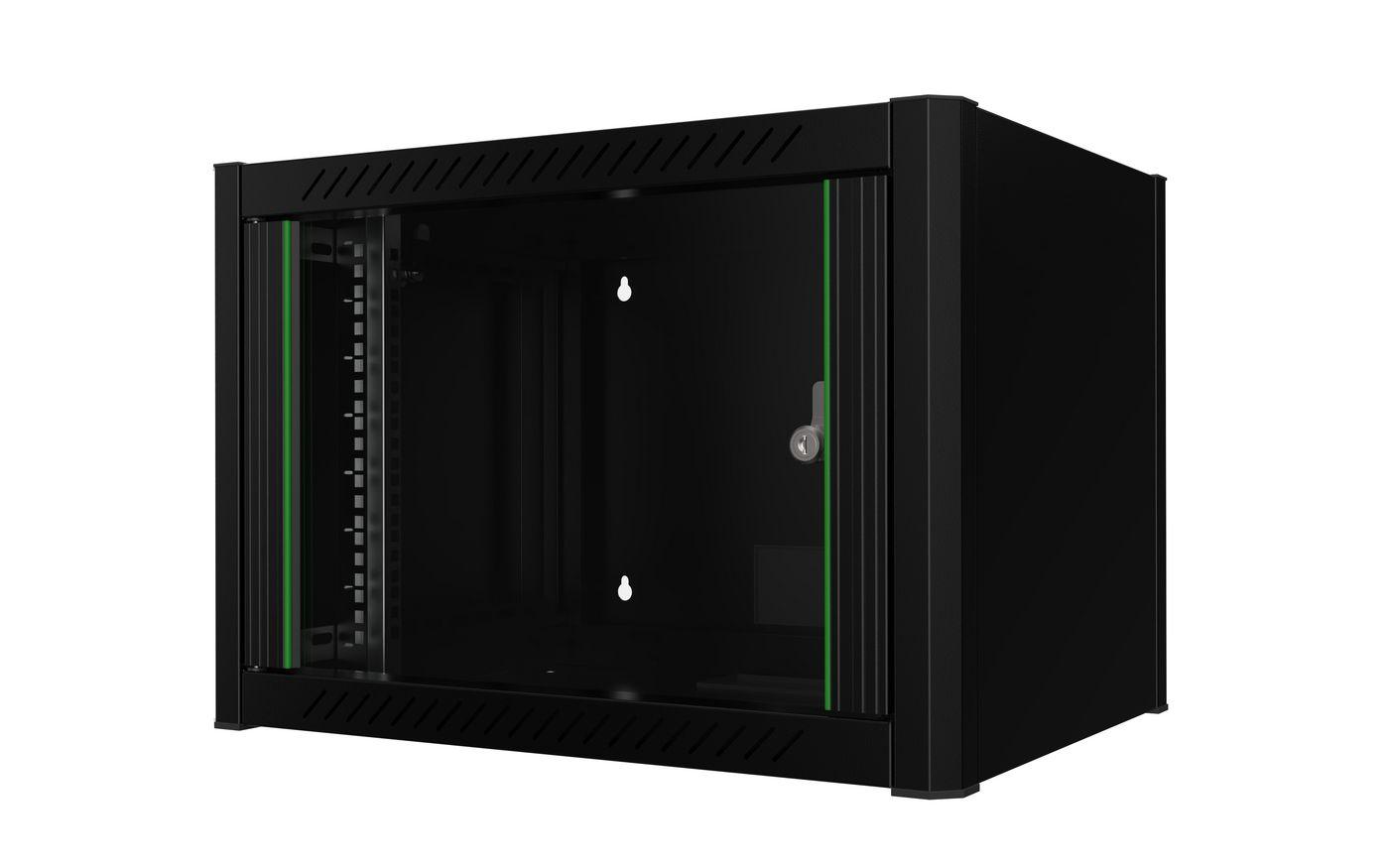 LOGON RWM06U45BL rack 6U Da parete Nero (19" 6U Rack Wall Mount 600 x - 450 x 380mm - Black - Warranty 60M)