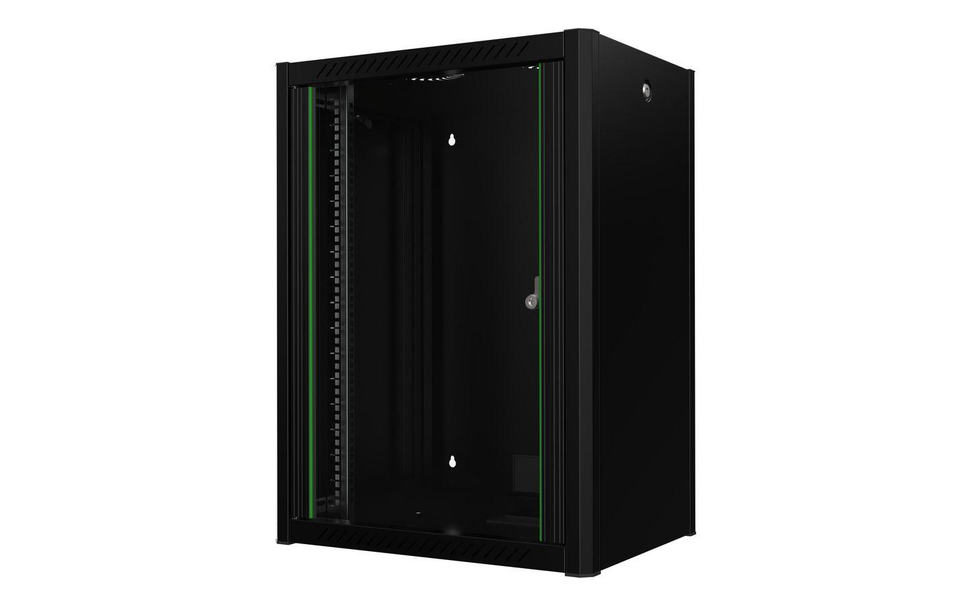 LOGON RWP16U45BL rack 16U Da parete Nero (19" 16U Rack Wall Mount Pro - 600 x 450 x 823mm - Black - Warranty 60M)