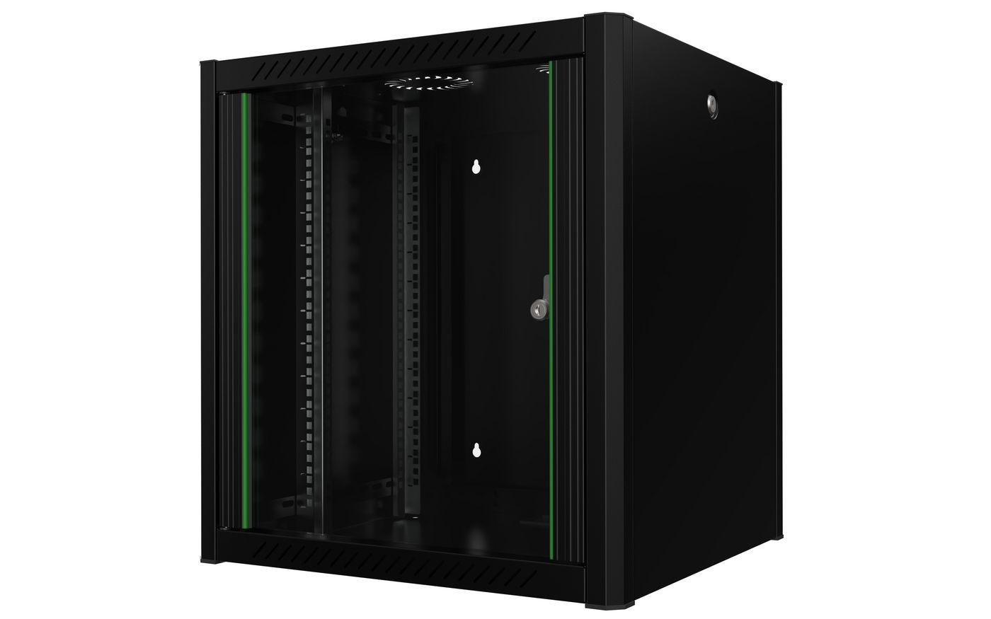 LOGON RWP12U56BL rack 12U Da parete Nero (19" 12U Rack Wall Mount Pro - 600 x 560 x 645mm - Black - Warranty 60M)