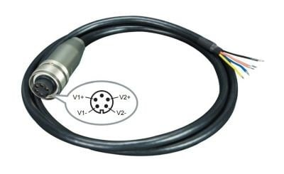 Planet CB-M23F5F-120 Cavo di alimentazione M23 femmina a 5 pin a estremitÃƒÂ  scoperta, 1,2 metri, per IGS-5227-4MP2MT, IGS