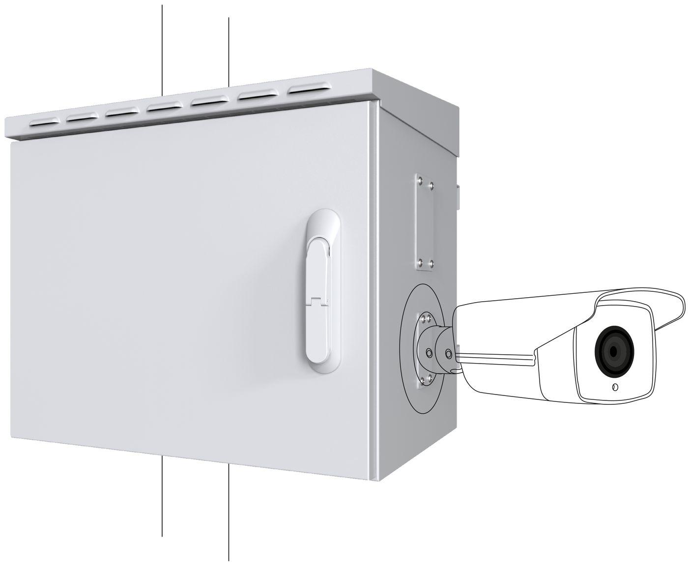 Lanview RCCTV005 rack 0U Bianco (Midi Classic Pole Mounted - CCTV Cabinet For 4 cameras - 575 x 425 x 500mm - White - Warranty
