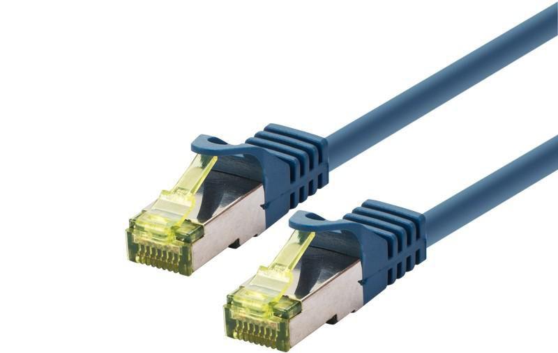 PATCH CABLE SFTP/AWG26/LSOH - 15M - CAT6A 500Mhz - BLUE - Warranty 24M