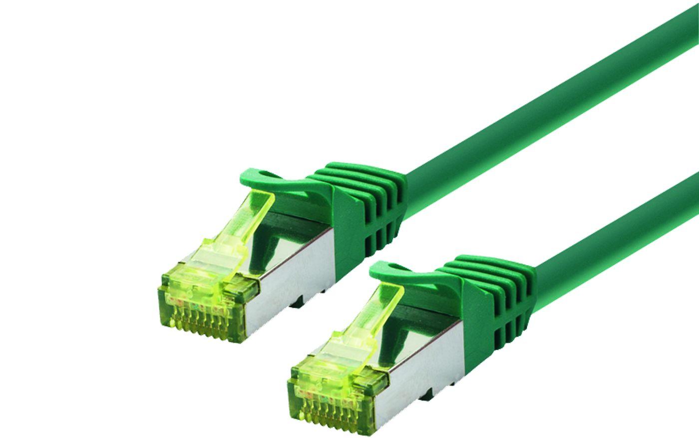 PATCH CABLE SFTP/AWG26/LSOH - 15M - CAT6A 500Mhz - GREEN - Warranty 24M
