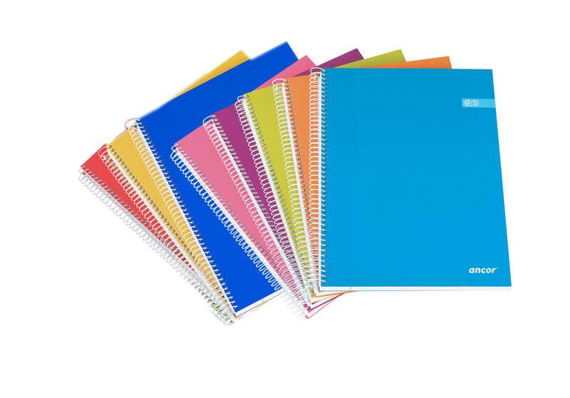 Ancor Classic Stripes Quaderno a spirale formato Folio con riga orizzontale - 80 fogli da 60 gr - Copertina rigida in cartoncin