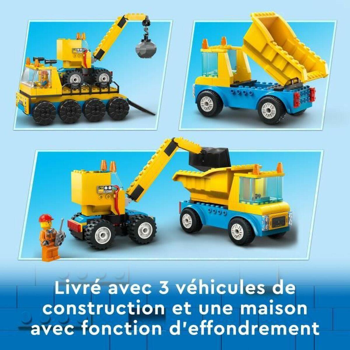 Veicoli da costruzione LEGO City e gru con palla da demolizione - 60391