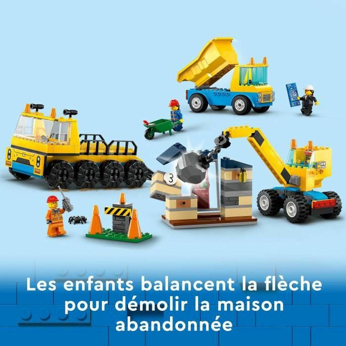 Veicoli da costruzione LEGO City e gru con palla da demolizione - 60391
