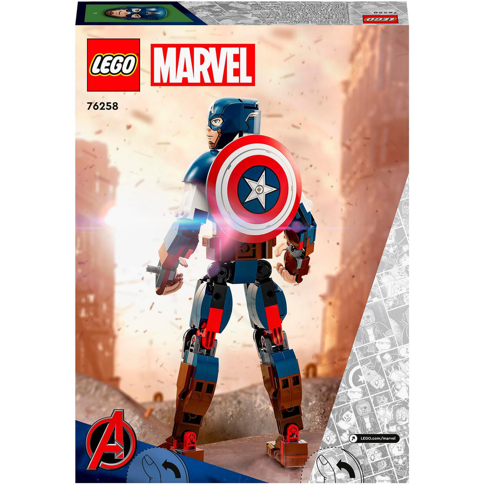Figura da costruzione LEGO Super Hero Marvel Capitan America - 76258