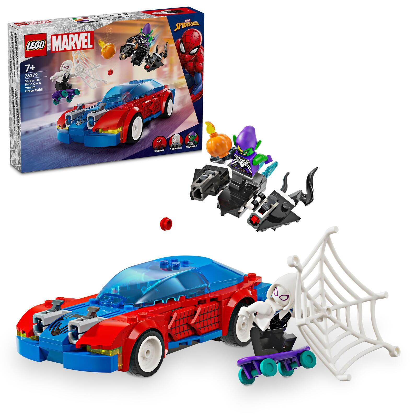 LEGO Marvel Super Heroes 76279 L'auto da corsa di Spider-Man e il Goblin verde di Venom