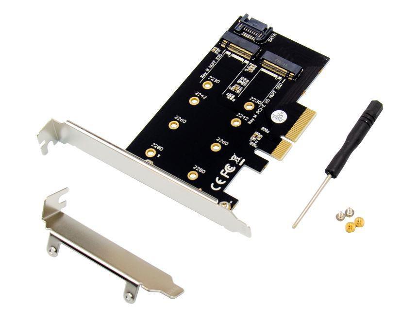 Microconnect MC-PCIE-SSDADAPTER scheda di interfaccia e adattatore Interno M.2 (PCIe x4 M.2 B & M Key NVMe - SSD Adapter No dri