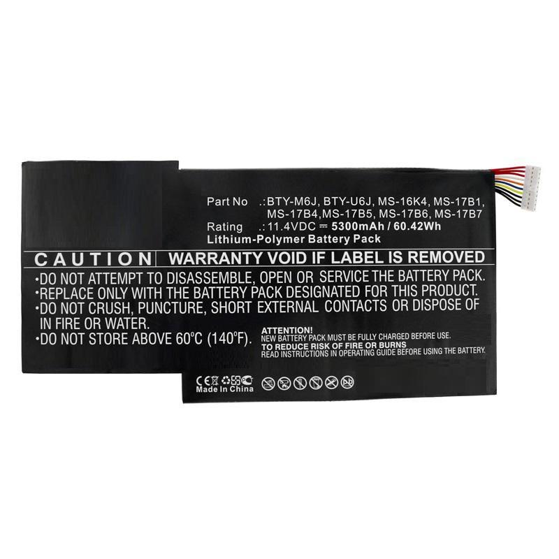 CoreParts MBXMSI-BA0006 ricambio per laptop Batteria (Laptop Battery for MSI 60Wh - Li-ion 11.4V 5300mAh 60Wh - Li-ion 11.4V 53