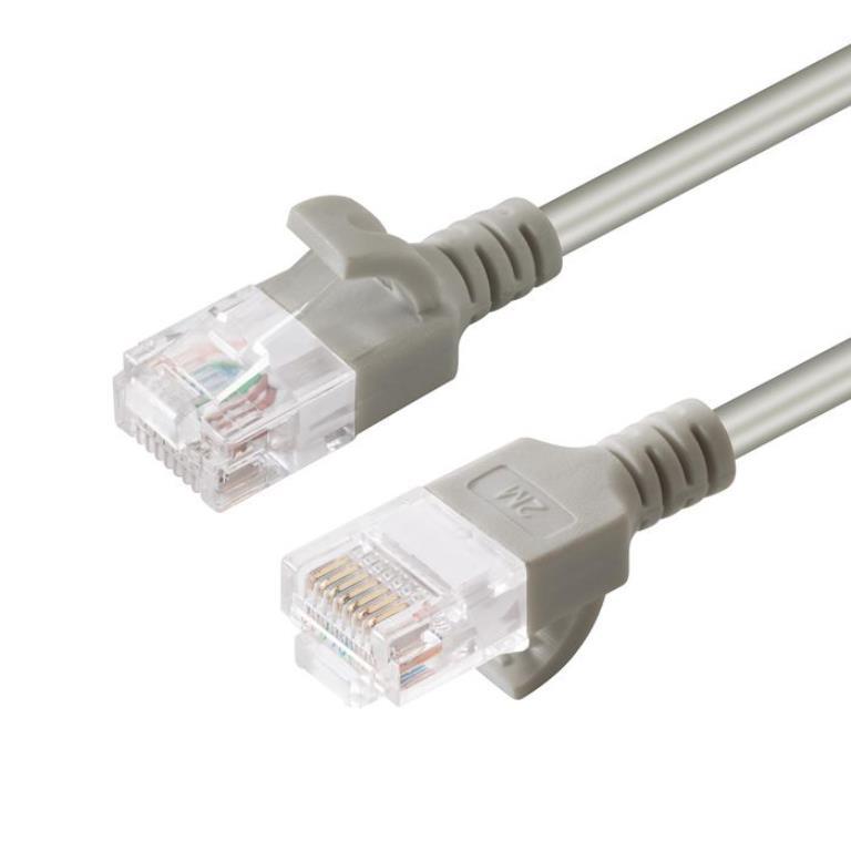 Cavo RJ45 UTP CAT6A - 05 mt termosaldato - Slim 36mm - Grigio