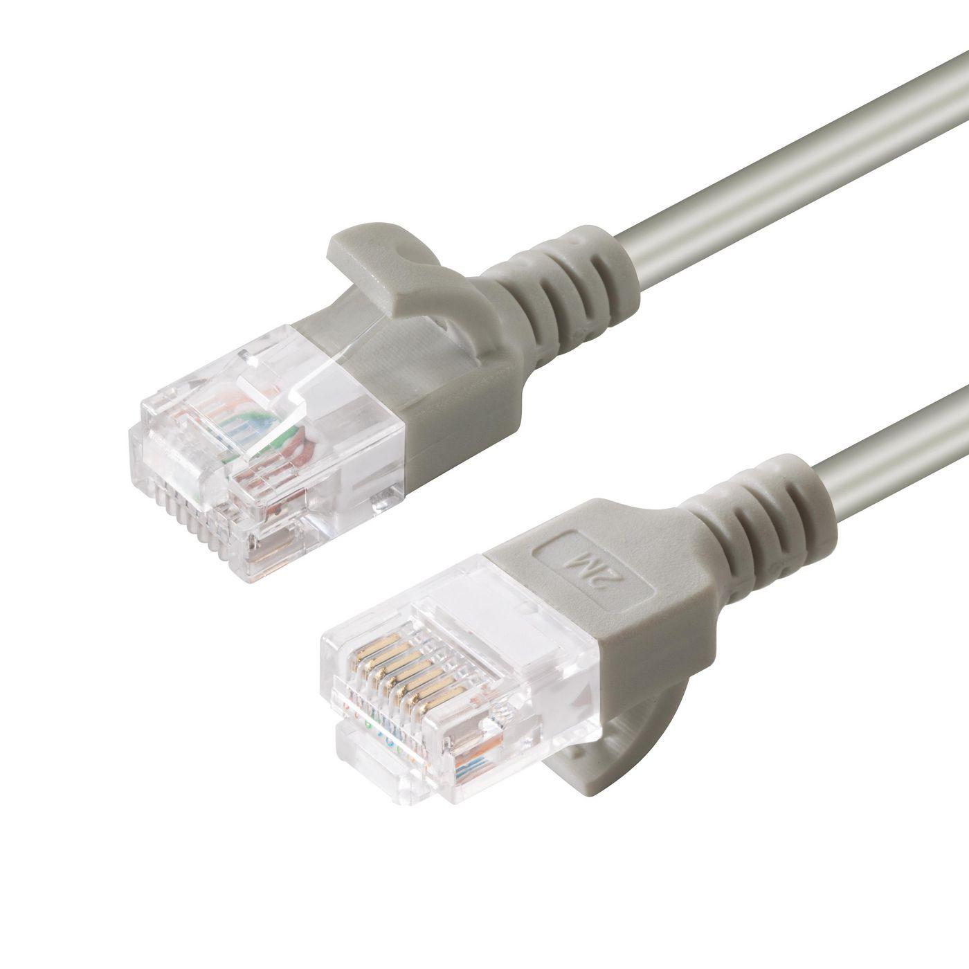 Microconnect V-UTP6A01-SLIM cavo di rete Grigio 1 m Cat6a U/UTP [UTP] (U/UTP CAT6A Slim 1M Grey - Unshielded Network Cable, - L