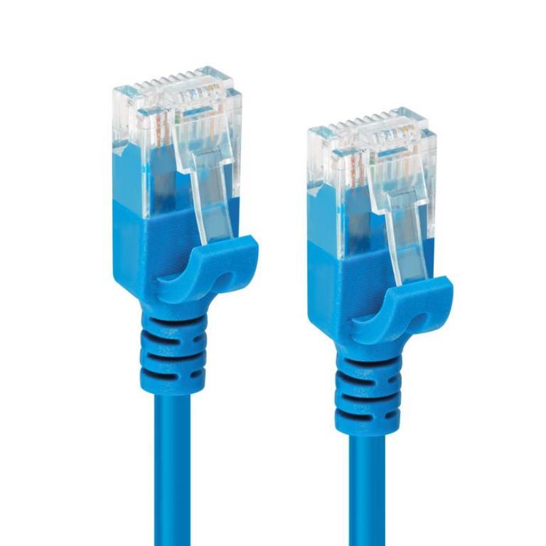 Microconnect W125628004 cavo di rete Blu 05 m Cat6a U/UTP UTP (U/UTP CAT6A Slim 0.5M Blue - Unshielded Network Cable - LSZH 4x2