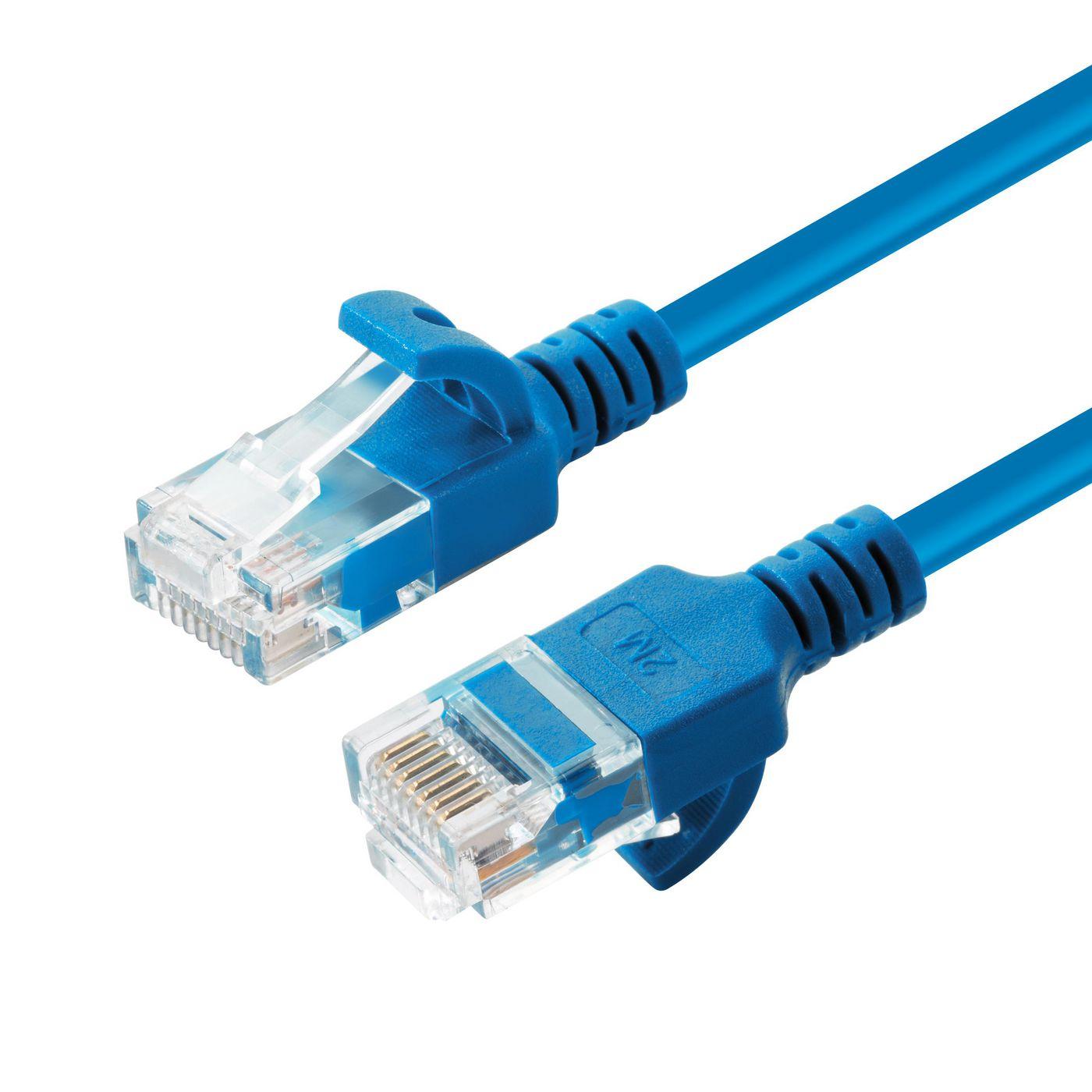 Microconnect W125628011 cavo di rete Blu 10 m Cat6a U/UTP UTP (U/UTP CAT6A Slim 10M Blue - Unshielded Network Cable - LSZH 4x2x