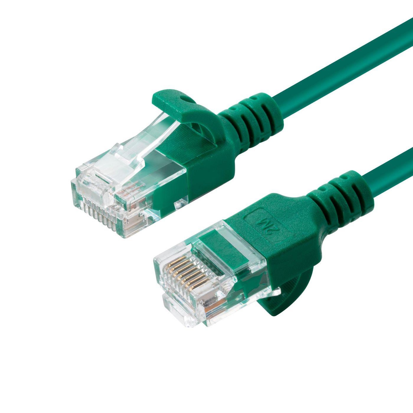 Microconnect W125628017 cavo di rete Verde 3 m Cat6a U/UTP UTP (U/UTP CAT6A Slim 3M Green - Unshielded Network Cable - LSZH 4x2