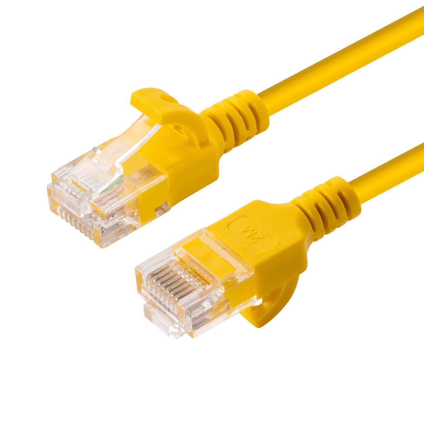 Microconnect W125628028 cavo di rete Giallo 75 m Cat6a U/UTP UTP (U/UTP CAT6A Slim 7.5M Yellow - Unshielded Network Cable - LSZ