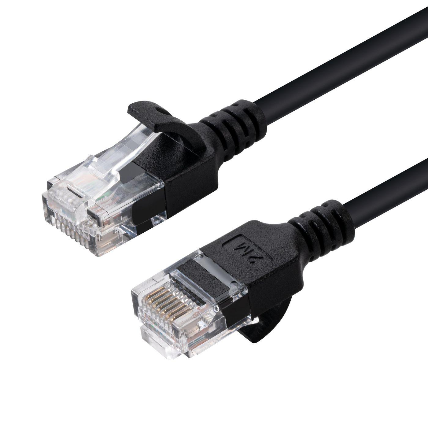 Microconnect V-UTP6A005S-SLIM cavo di rete Nero 05 m Cat6a U/UTP UTP (U/UTP CAT6A Slim 0.5M Black - Unshielded Network Cable -