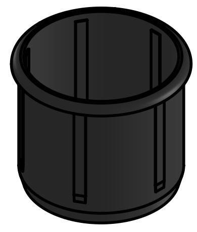 Plastic Anti-Wobble sleeve, - SP1 long and black - Warranty: 24M