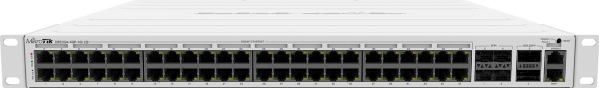 Microtics CRS354-48P-4S+2Q+RM Switch Network L3 Gigabit Ethernet (10/100/1000) 1U Potenza su Ethernet (POE) (CRS354-48P-4S+2Q+R
