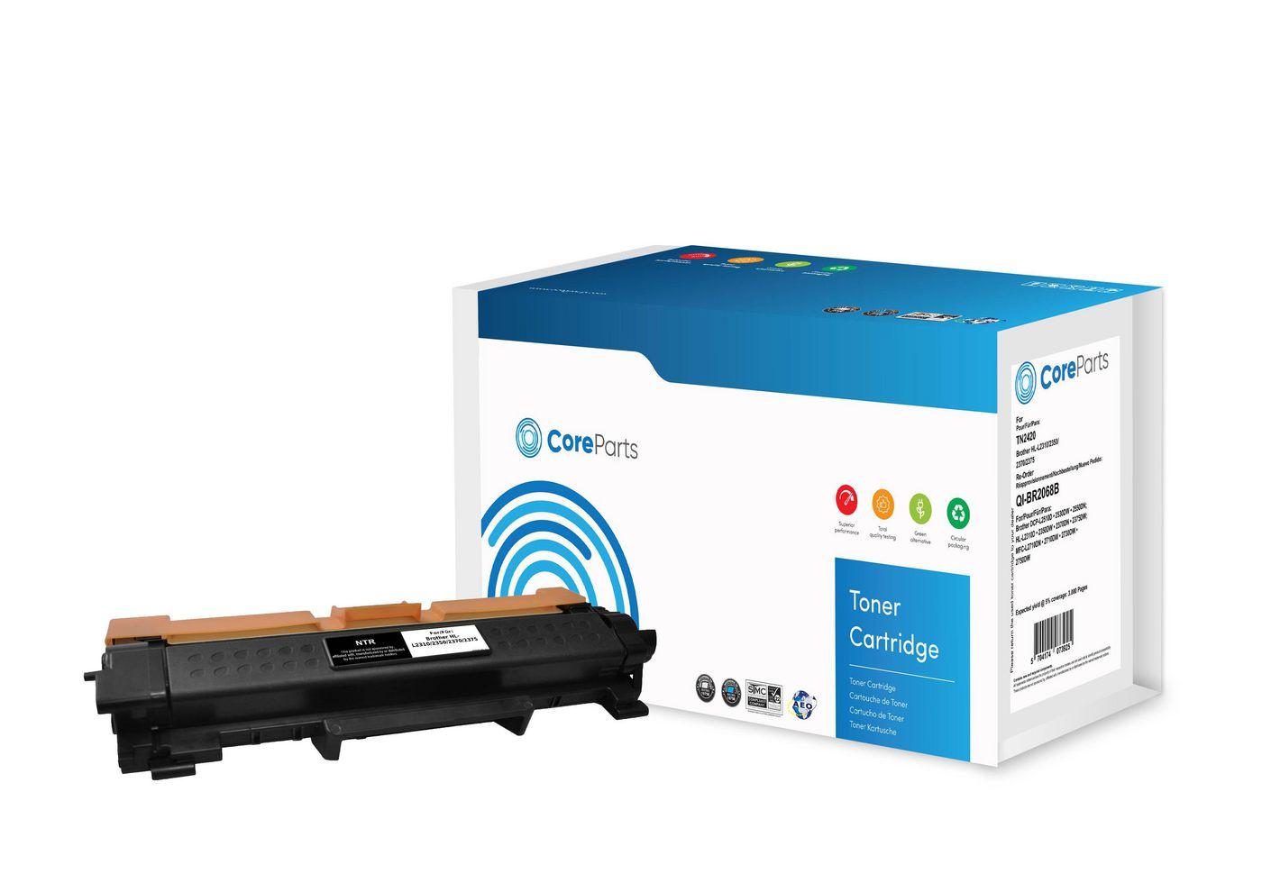 CoreParts QI-BR2068B cartuccia toner 1 pz Compatibile Nero (Toner Black TN2420-HY-NTR - Pages 3000 Brother - HL-L2310/2350/2370