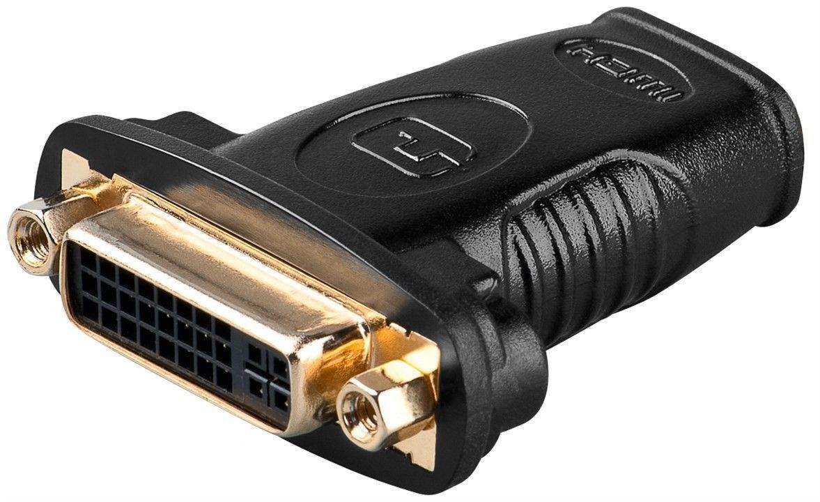 Microconnect HDMIDVIFF adattatore per inversione del genere dei cavi HDMI DVI-I Nero (HDMI / DVI-I Adaptor - HDMI Female-DVI-I