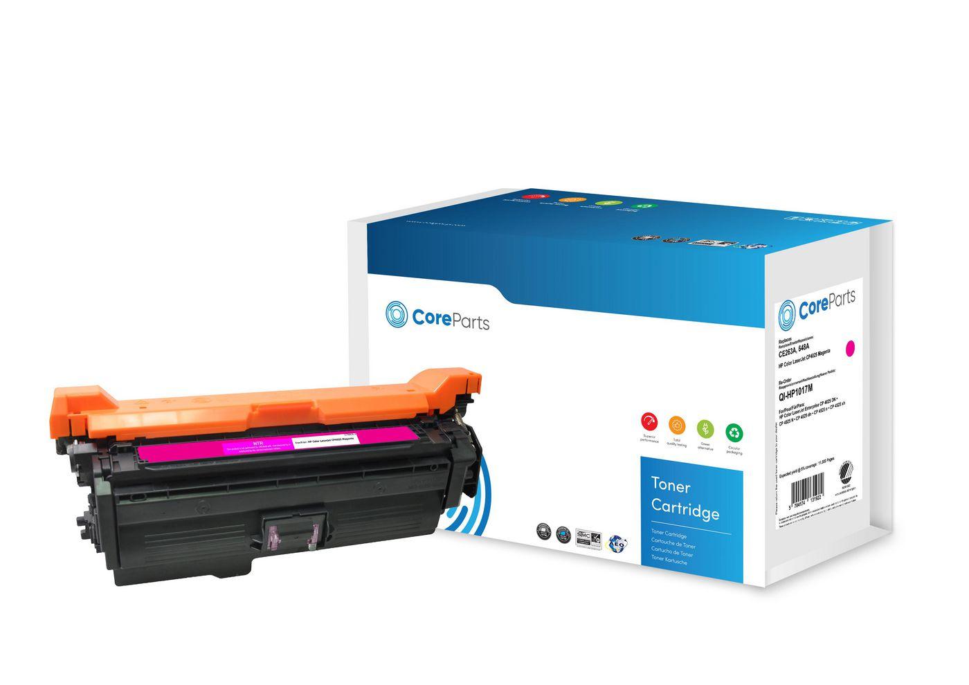 CoreParts QI-HP1017M cartuccia toner 1 pz Compatibile Magenta (Toner Magenta CE263A - Pages 11.000 Nordic Swan - HP Color Laser
