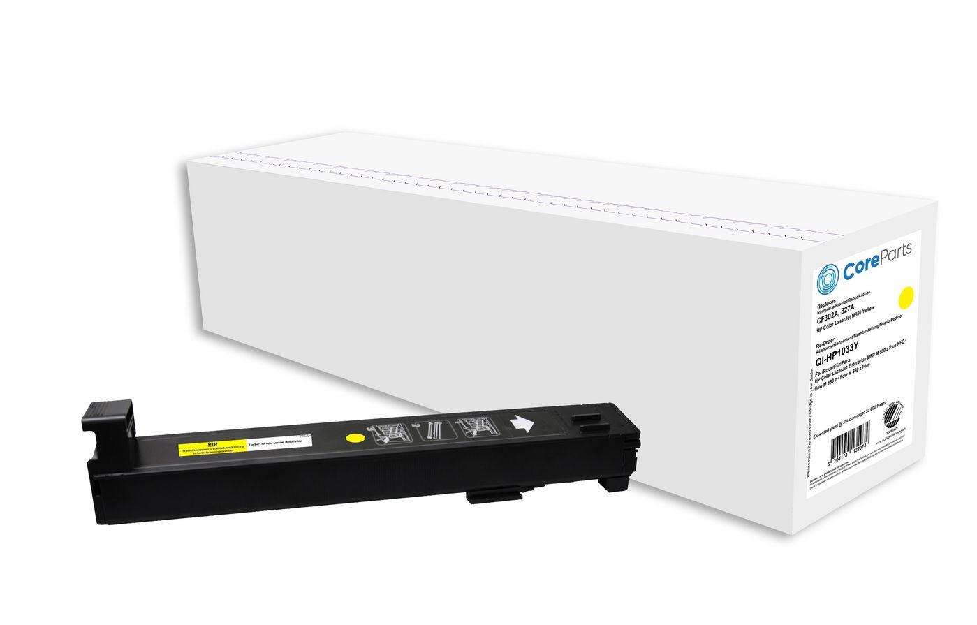 CoreParts QI-HP1033Y cartuccia toner 1 pz Originale Giallo (Toner Yellow CF302A - Pages 32.000 Nordic Swan - HP Color LaserJet