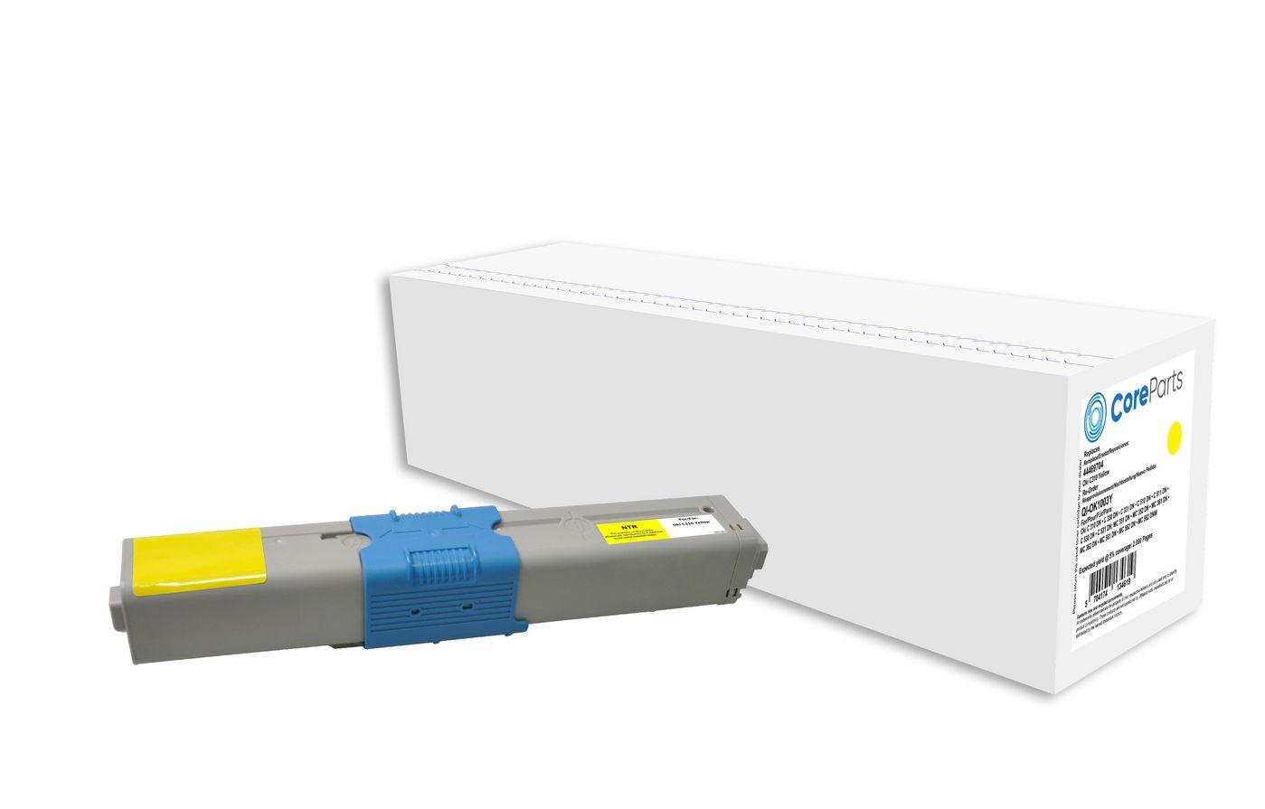 CoreParts QI-OK1003Y cartuccia toner 1 pz Compatibile Giallo (Toner Yellow 44469704 - Pages 2.000 - Oki C310 Series - Warranty