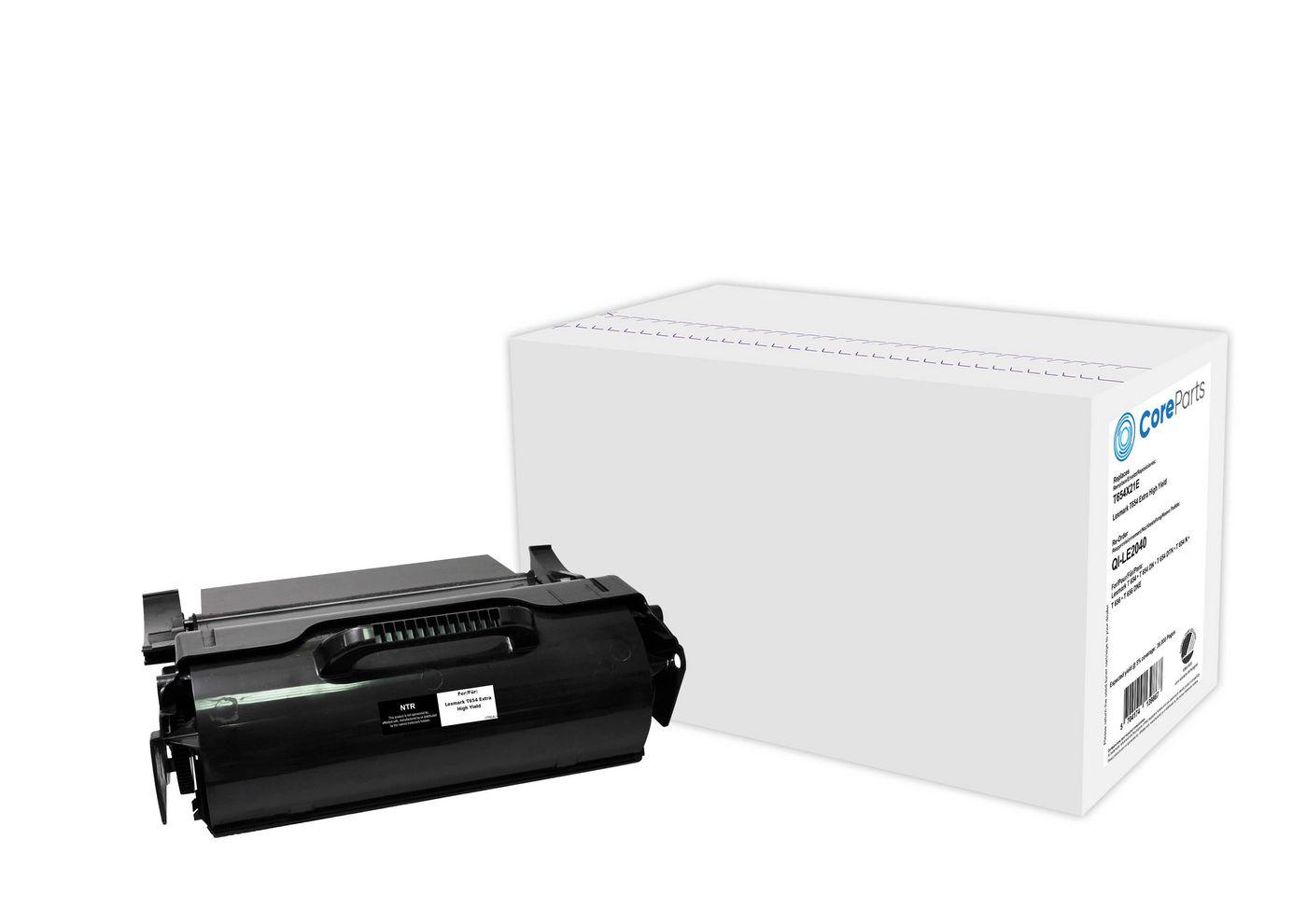 CoreParts QI-LE2040 cartuccia toner 1 pz Compatibile Nero (Toner Black T654X21E - Pages: 36.000, Nordic Swan Lexmark T654 Extra