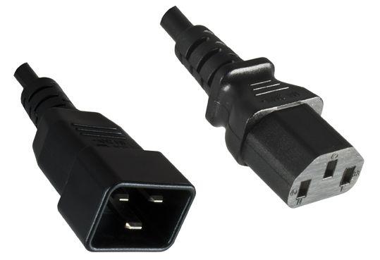 Microconnect PE030605 cavo di alimentazione Nero 05 m Accoppiatore C13 Accoppiatore C20 (PowerCord C13-C20 0.5M Black - IEC 603