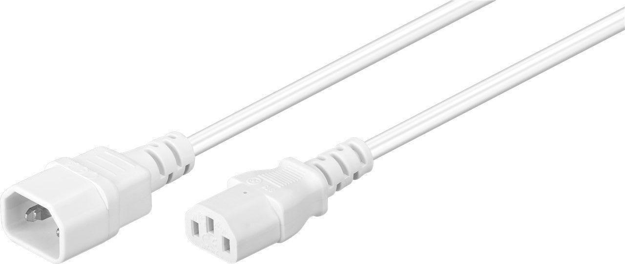 Microconnect PE040605W cavo di alimentazione Bianco 05 m Accoppiatore C14 Accoppiatore C13 (Power Cord C13-C14 0.5m White - Ext