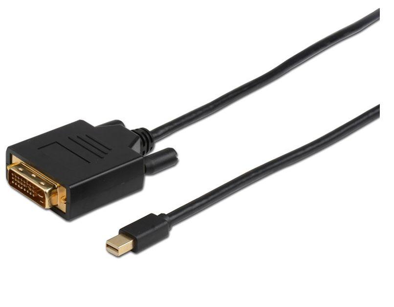 Microconnect MDPDVI1B cavo e adattatore video 1 m Mini DisplayPort DVI-D Nero (Mini Displayport to DVI-D - Cable 1m Dual Link 2